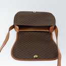 CELINE Macadam Canvas Shoulder Bag PVC Brown Gold Auth bs30306-18