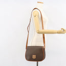 CELINE Macadam Canvas Shoulder Bag PVC Brown Gold Auth bs30306-22