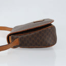 CELINE Macadam Canvas Shoulder Bag PVC Brown Gold Auth bs30306-4