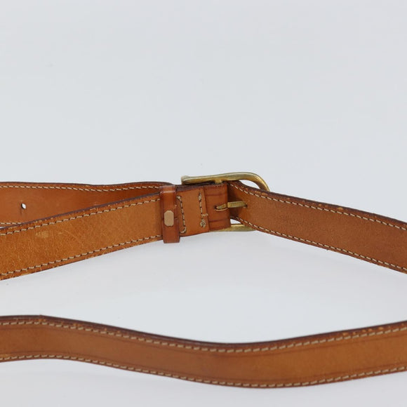 CELINE Macadam Canvas Shoulder Bag PVC Brown Gold Auth bs30306