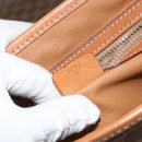 CELINE Macadam Canvas Hand Bag PVC Leather Brown Gold Auth bs30308-22