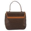 CELINE Macadam Canvas Hand Bag PVC Leather Brown Gold Auth bs30308-3