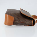 CELINE Macadam Canvas Hand Bag PVC Leather Brown Gold Auth bs30308-4