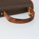 CELINE Macadam Canvas Hand Bag PVC Leather Brown Gold Auth bs30308-7