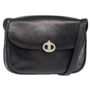CELINE Shoulder Bag Leather Black Gold Auth bs30310-1