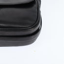 CELINE Shoulder Bag Leather Black Gold Auth bs30310-14