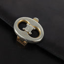 CELINE Shoulder Bag Leather Black Gold Auth bs30310-17