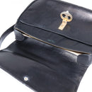 CELINE Shoulder Bag Leather Black Gold Auth bs30310-10