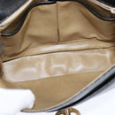 CELINE Shoulder Bag Leather Black Gold Auth bs30310-11
