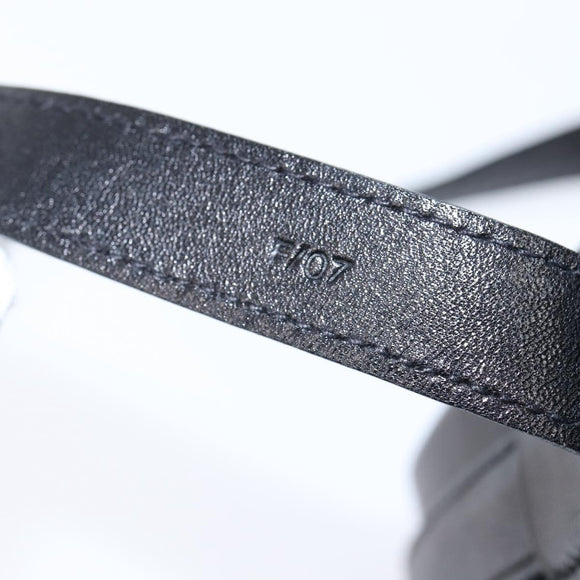 CELINE Shoulder Bag Leather Black Gold Auth bs30310