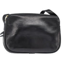 CELINE Shoulder Bag Leather Black Gold Auth bs30310-2