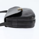 CELINE Shoulder Bag Leather Black Gold Auth bs30310-3