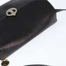 CELINE Shoulder Bag Leather Black Gold Auth bs30310-6