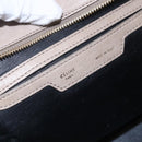 CELINE Trapeze Hand Bag Leather 2way Beige Gold Auth bs30311-19