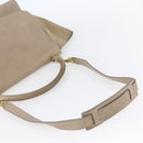 CELINE Trapeze Hand Bag Leather 2way Beige Gold Auth bs30311-8