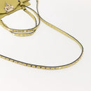 VALENTINO Rock Studs Hand Bag Leather 2way Yellow Gold Auth bs30314-9