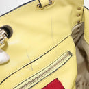 VALENTINO Rock Studs Hand Bag Leather 2way Yellow Gold Auth bs30314-10