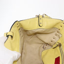 VALENTINO Rock Studs Hand Bag Leather 2way Yellow Gold Auth bs30314-24