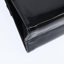 Salvatore Ferragamo Vala Hand Bag Patent leather 2way Black Gold Auth bs30316-14