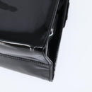 Salvatore Ferragamo Vala Hand Bag Patent leather 2way Black Gold Auth bs30316-15