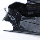 Salvatore Ferragamo Vala Hand Bag Patent leather 2way Black Gold Auth bs30316-21