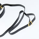 Salvatore Ferragamo Vala Hand Bag Patent leather 2way Black Gold Auth bs30316-9