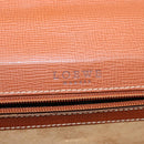 LOEWE Anagram Briefcase Leather Green Gold Auth bs30318-17