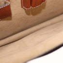 LOEWE Anagram Briefcase Leather Green Gold Auth bs30318-10