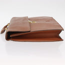 LOEWE Anagram Briefcase Leather Green Gold Auth bs30318-4