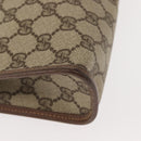 GUCCI GG Supreme Clutch Bag PVC Beige Gold 014 122 6063 Auth bs30320-10