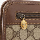 GUCCI GG Supreme Clutch Bag PVC Beige Gold 014 122 6063 Auth bs30320-13