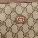 GUCCI GG Supreme Clutch Bag PVC Beige Gold 014 122 6063 Auth bs30320-14