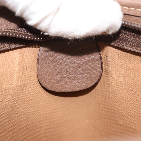 GUCCI GG Supreme Clutch Bag PVC Beige Gold 014 122 6063 Auth bs30320