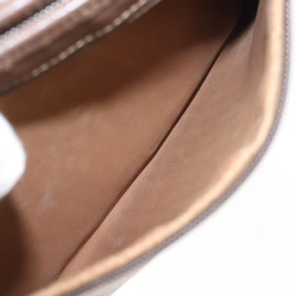 GUCCI GG Supreme Clutch Bag PVC Beige Gold 014 122 6063 Auth bs30320