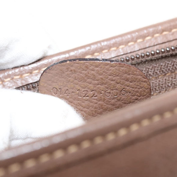 GUCCI GG Supreme Clutch Bag PVC Beige Gold 014 122 6063 Auth bs30320