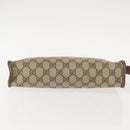 GUCCI GG Supreme Clutch Bag PVC Beige Gold 014 122 6063 Auth bs30320-7