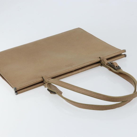 GUCCI Tote Bag Leather Beige 002 1047 Auth bs30322