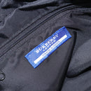 BURBERRY Nova Check Blue Label Hand Bag Nylon Beige Silver Auth bs30323-15