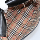 Burberrys Nova Check Shoulder Bag Leather Black Gold Auth bs30325-16