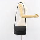 Burberrys Nova Check Shoulder Bag Leather Black Gold Auth bs30325-21
