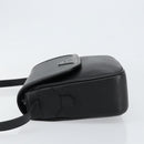 Burberrys Nova Check Shoulder Bag Leather Black Gold Auth bs30325-5