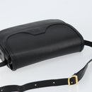 Burberrys Nova Check Shoulder Bag Leather Black Gold Auth bs30325-6