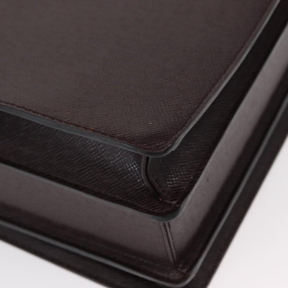 LOUIS VUITTON Taiga Leather Ural Briefcase Acajou M30026 LV Auth bs30328