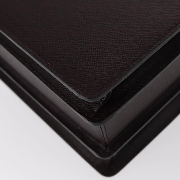 LOUIS VUITTON Taiga Leather Ural Briefcase Acajou M30026 LV Auth bs30328