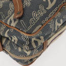 BURBERRY Nova Check Blue Label Hand Bag Denim Blue Auth bs30332-9