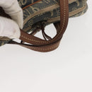 BURBERRY Nova Check Blue Label Hand Bag Denim Blue Auth bs30332-7