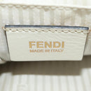 FENDI 2Jours Hand Bag Leather 2way White Gold Auth bs30333-22