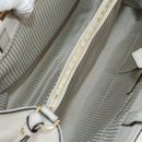 FENDI 2Jours Hand Bag Leather 2way White Gold Auth bs30333-11