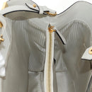 FENDI 2Jours Hand Bag Leather 2way White Gold Auth bs30333-23