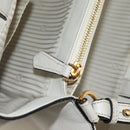 FENDI 2Jours Hand Bag Leather 2way White Gold Auth bs30333-26